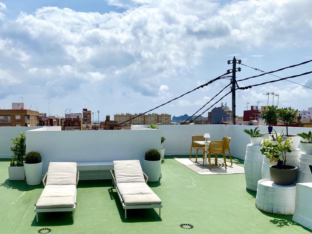 Acogedor Estudio A Metros De La Playa, Con Zonas Comunes Y Terraza 3B فالنسيا المظهر الخارجي الصورة