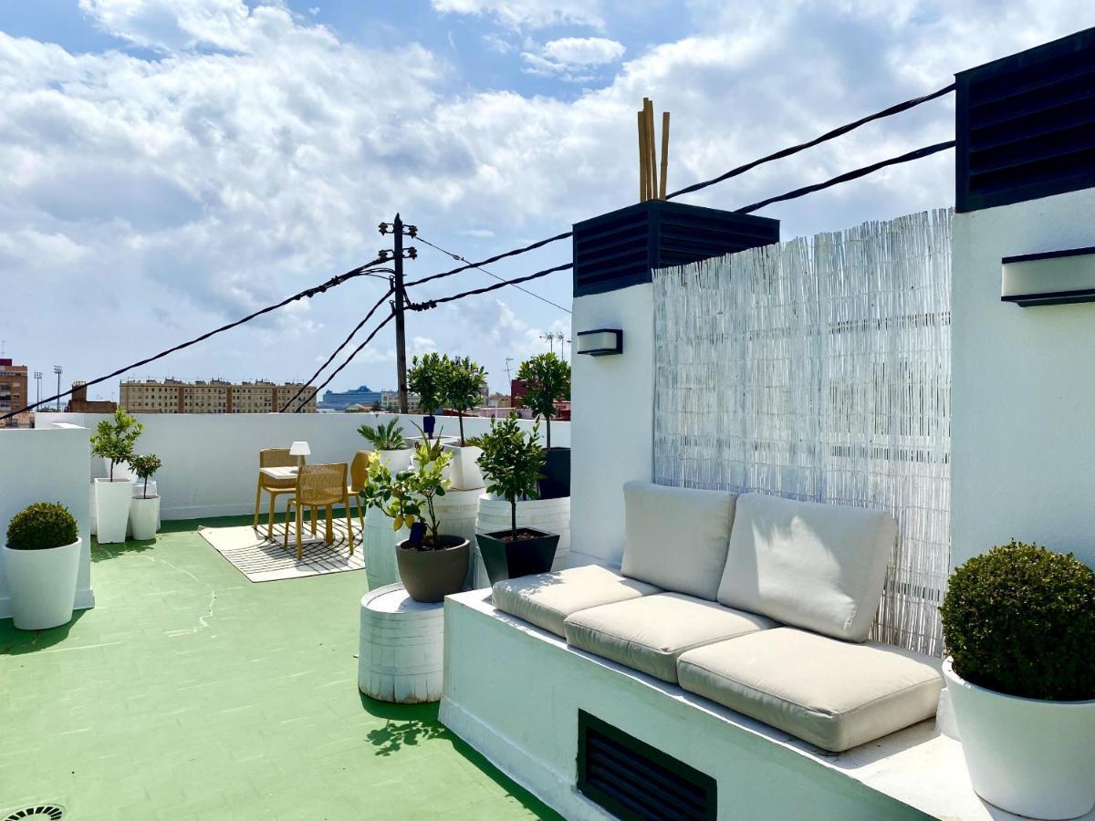 Acogedor Estudio A Metros De La Playa, Con Zonas Comunes Y Terraza 3B فالنسيا المظهر الخارجي الصورة